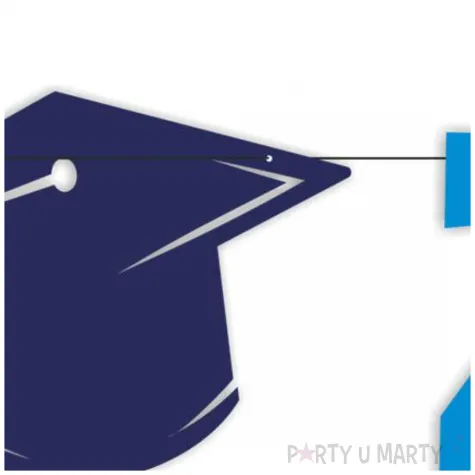 baner zegnaj szkolo biret mix z niebieskim 2 5 m