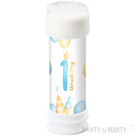 banki mydlane 1 urodziny baloniki niebieski