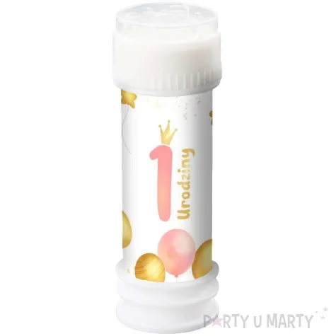 banki mydlane 1 urodziny baloniki rozowy jasny