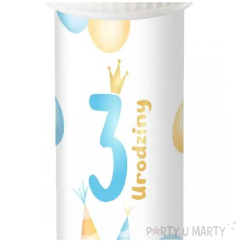 banki mydlane 3 urodziny baloniki blekitny
