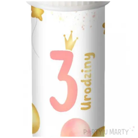banki mydlane 3 urodziny baloniki rozowy jasny