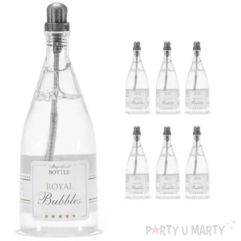 banki mydlane butelka szampana royal partydeco 25 ml 6 szt