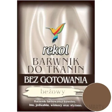 barwnik do tkanin bez gotowania bezowy rekol 15 g