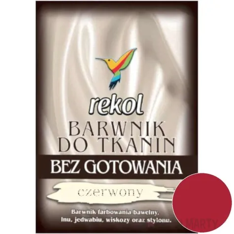barwnik do tkanin bez gotowania czerwony rekol 15 g