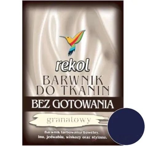 barwnik do tkanin bez gotowania granatowy rekol 15 g