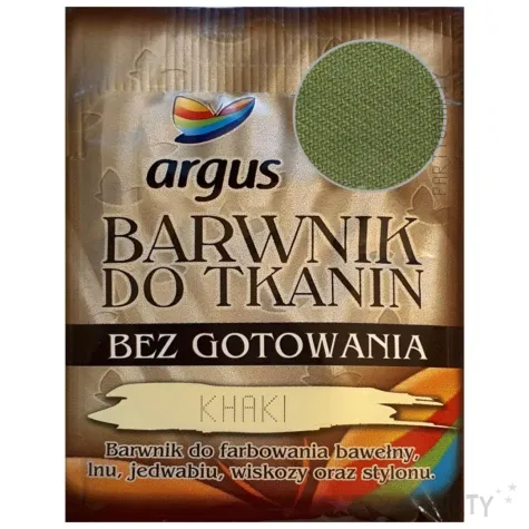 barwnik do tkanin bez gotowania khaki argus 15 g