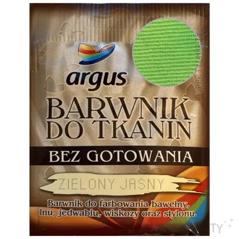 barwnik do tkanin bez gotowania zielony jasny argus 15 g