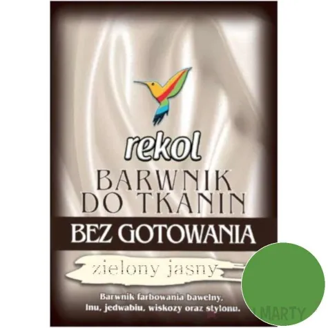 barwnik do tkanin bez gotowania zielony jasny rekol 15 g
