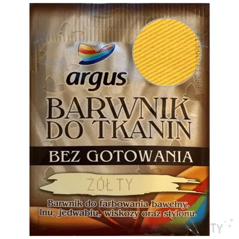 barwnik do tkanin bez gotowania zolty argus 15 g