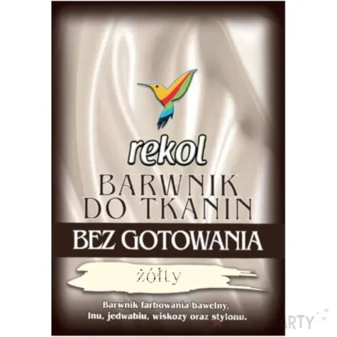 barwnik do tkanin bez gotowania zolty rekol 15 g