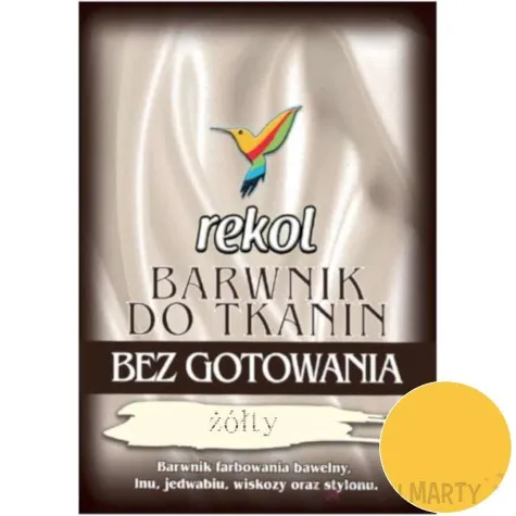 barwnik do tkanin bez gotowania zolty rekol 15 g