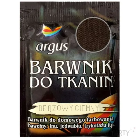 barwnik do tkanin classic brazowy ciemny argus 15 g