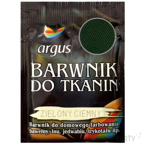 barwnik do tkanin classic zielony ciemny argus 15 g
