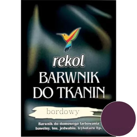 barwnik do tkanin do gotowania bordowy rekol 15 g