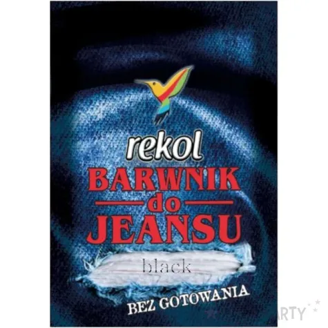 barwnik do tkanin do jeansu czarny rekol 15g