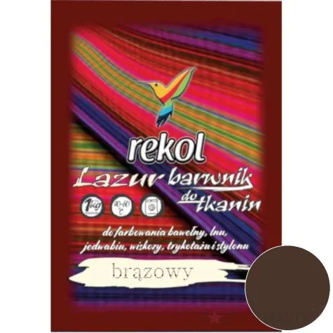barwnik do tkanin lazur brazowy rekol 18 g