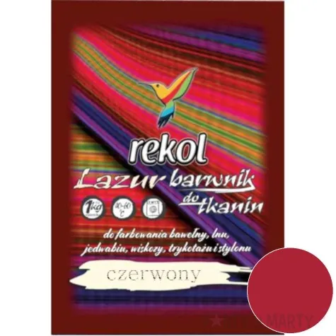 barwnik do tkanin lazur czerwony rekol 18 g