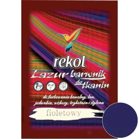 barwnik do tkanin lazur fioletowy rekol 18 g