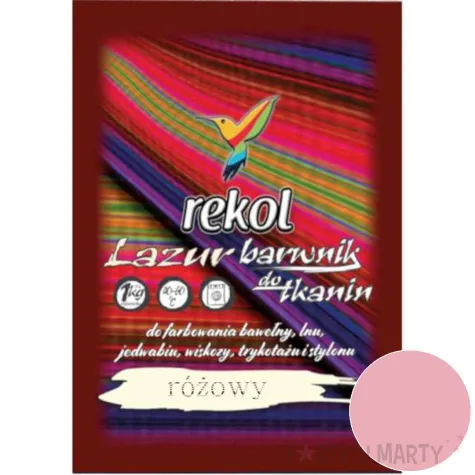 barwnik do tkanin lazur rozowy rekol 18 g