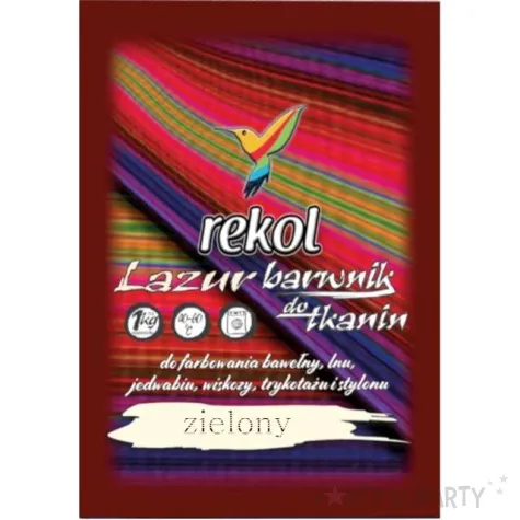 barwnik do tkanin lazur zielony rekol 18 g