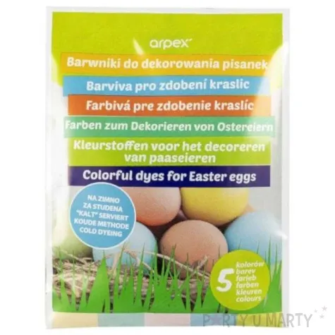 barwniki do jajek jajko kolor 5 mix arpex