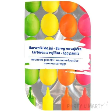 barwniki do jajek neon 4 kolory mix arpex