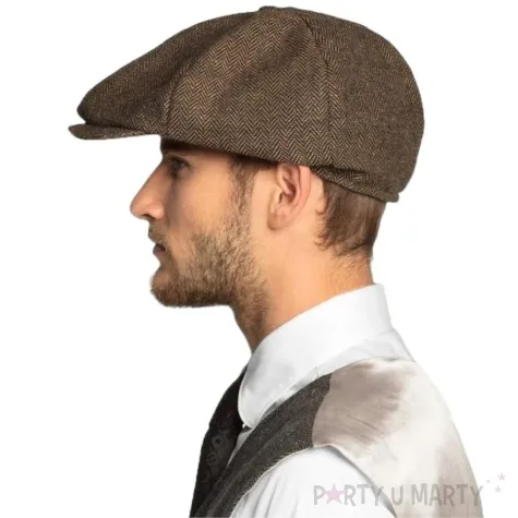 beret angielski gangster brazowy boland