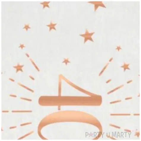 bieznik 40 urodziny rozowe zloto bialy santex 500 x 30 cm