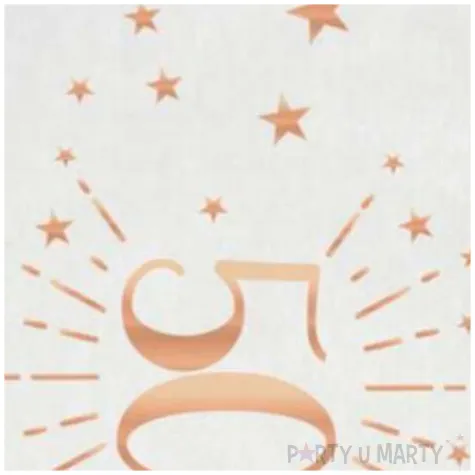 bieznik 50 urodziny rozowe zloto bialy santex 500 x 30 cm