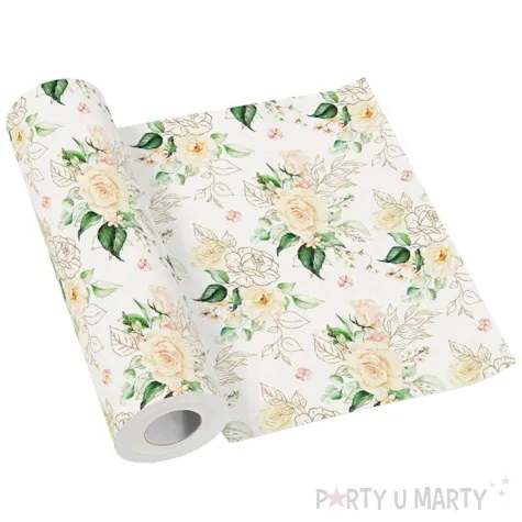 bieznik airlaid kwiaty dzikie roze paw 24m 40 cm