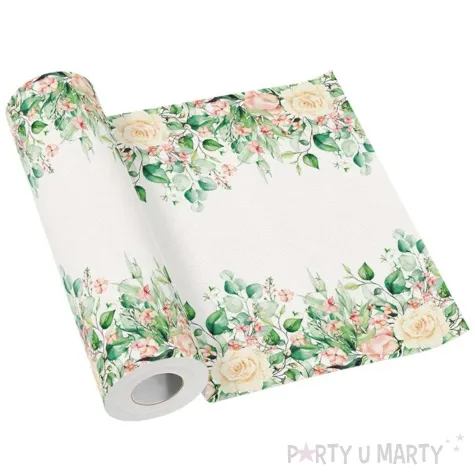 bieznik airlaid kwiaty i eukaliptus paw 24m 40 cm