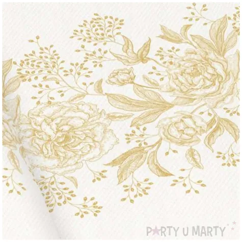 bieznik airlaid roze bialy zloty paw 500 x 40 cm