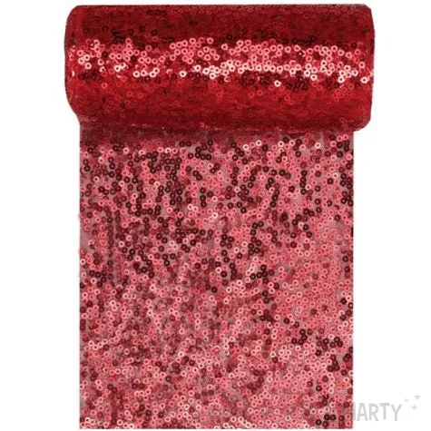 bieznik cekiny czerwony santex 300 x 14 cm