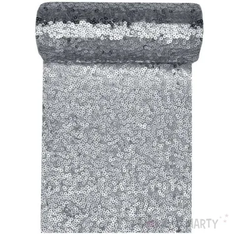 bieznik cekiny srebrny santex 300 x 14 cm