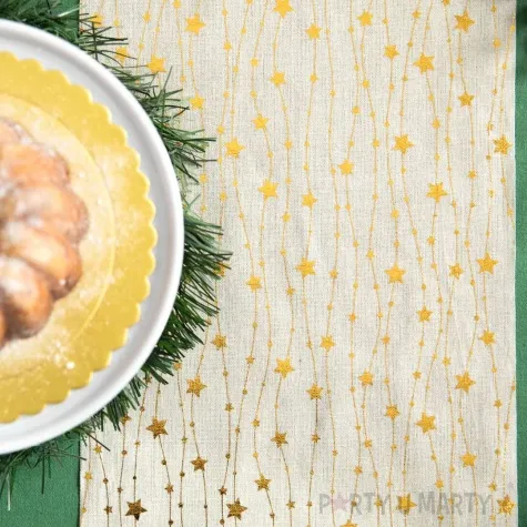 bieznik gwiazdki na sznurku zloty partypal 28 x 275 cm