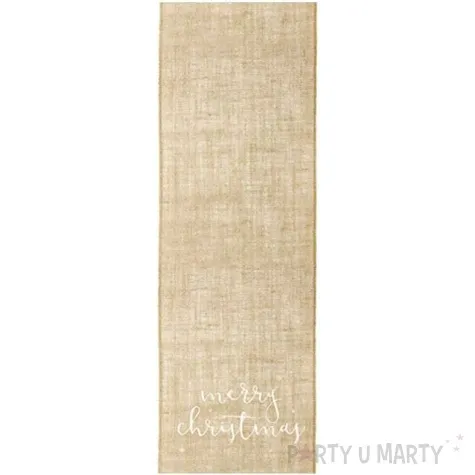 bieznik jutowy merry christmas partydeco 250 x 50 cm