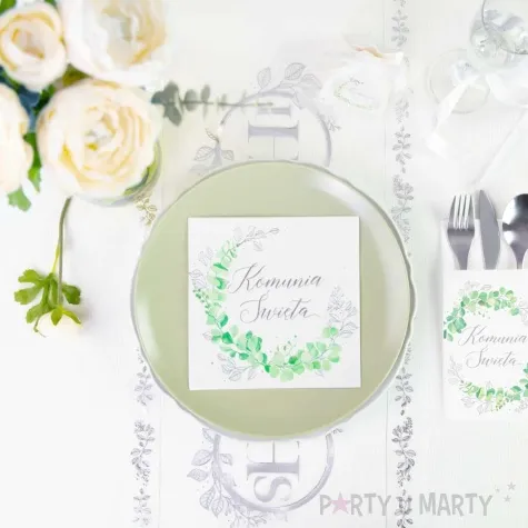 bieznik komunia swieta srebrny partypal 500x30 cm