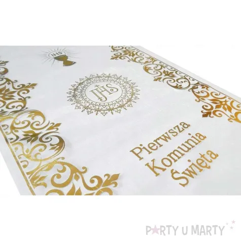 bieznik komunia swieta zloty jix 550x30 cm