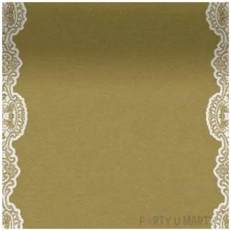 bieznik koronkowa ramka zloty paw 40x2400cm