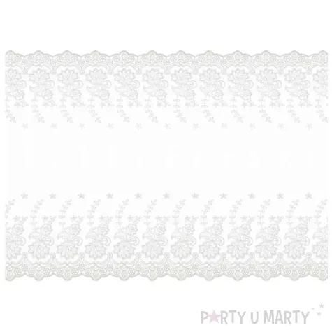 bieznik koronkowy luxe zlamana biel 0 45 x 9 m