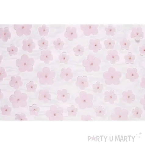 bieznik kwiaty siateczka rozowy jasny partydeco 500 x 26 cm