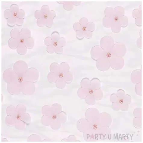 bieznik kwiaty siateczka rozowy jasny partydeco 500 x 26 cm