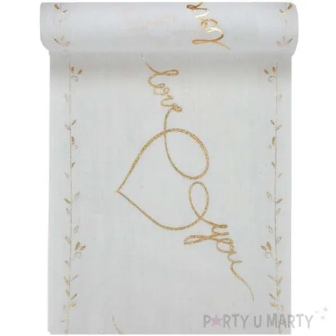 bieznik love you bialy santex 300 x 30 cm