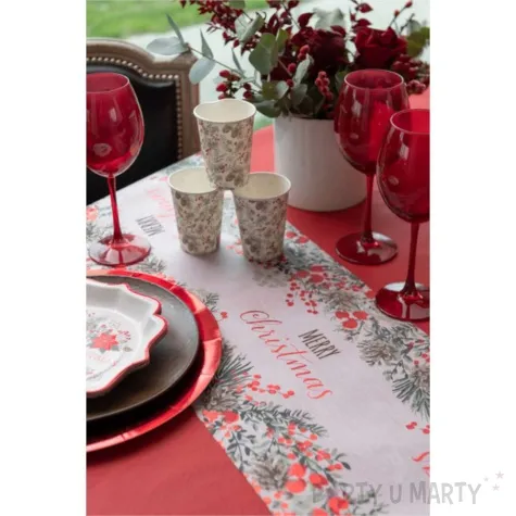 bieznik merry christmas czerwone santex 250 x 28 5 cm