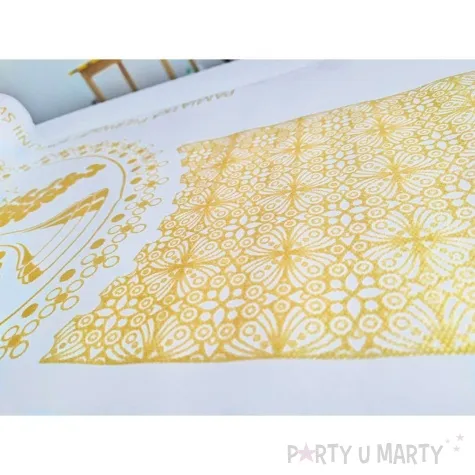 bieznik pamiatka pierwszej komunii bialy czakos 500 x 40 cm