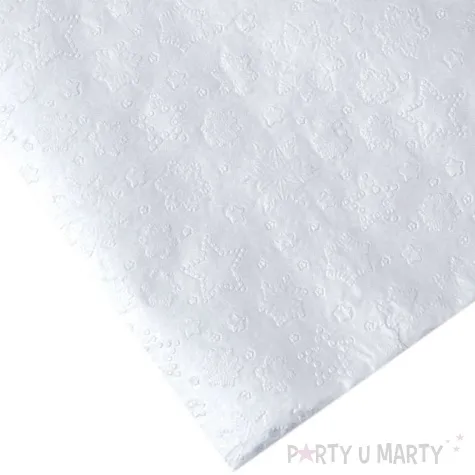 bieznik perforowany platki sniegu i wzory bialy paw 480 x 33 cm