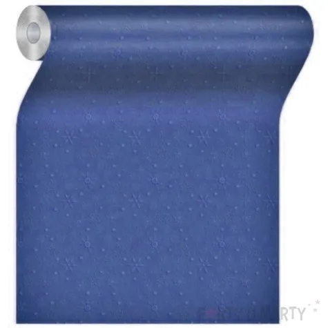 bieznik perforowany platki sniegu i wzory granatowy paw 480 x 33 cm