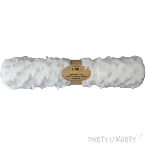 bieznik poliestrowy chmurki bialy chaks 300 x 28 cm