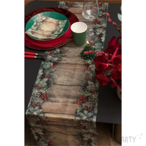bieznik swiateczna jodla i jagoda santex 250 x 30 cm