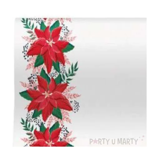 bieznik swiateczna poinsencja paw 480 x 33 cm